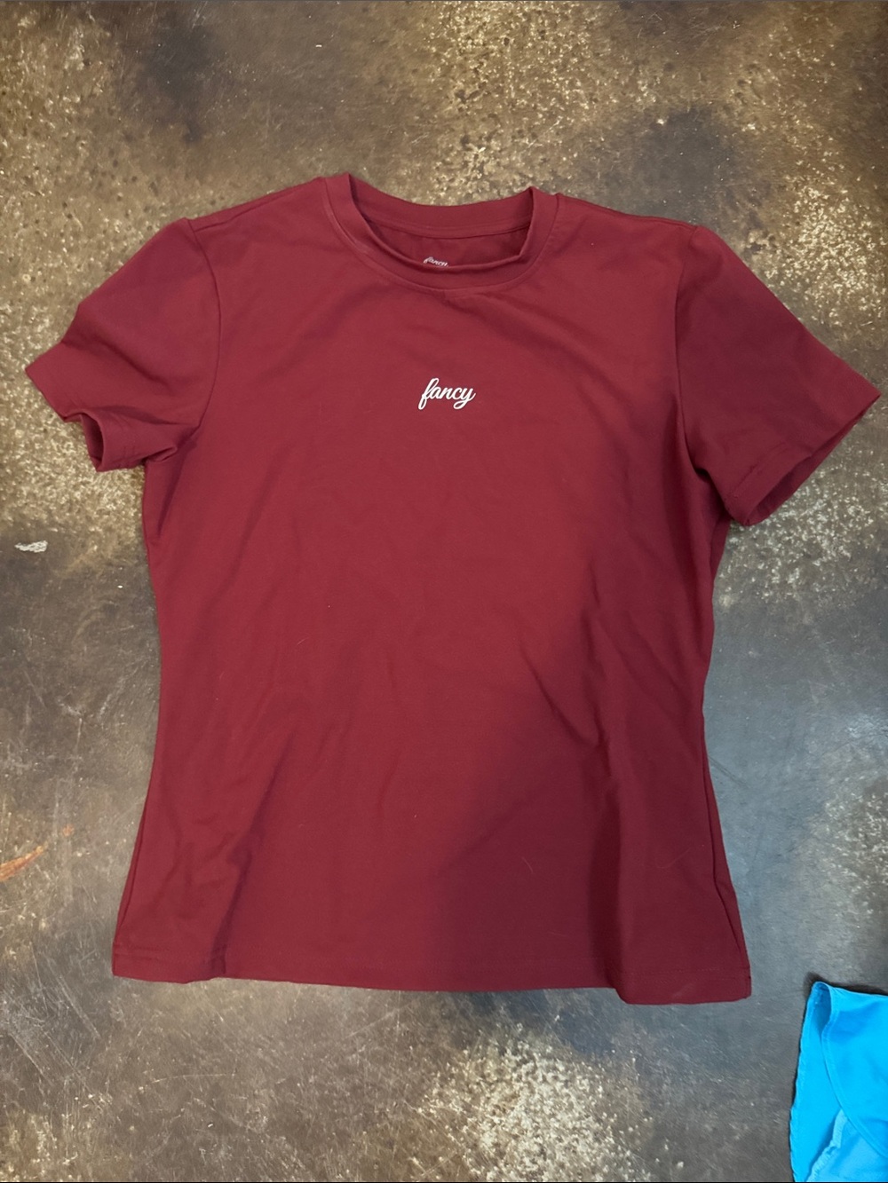 Fancy Embroidered Crewneck Tee - Wine